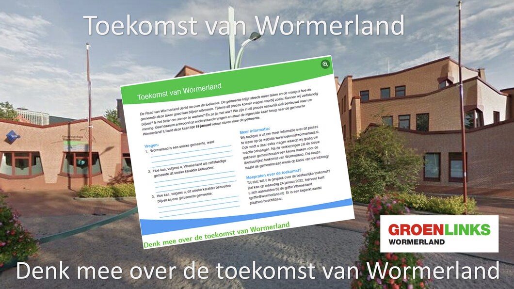 De toekomst van Wormerland briefkaart